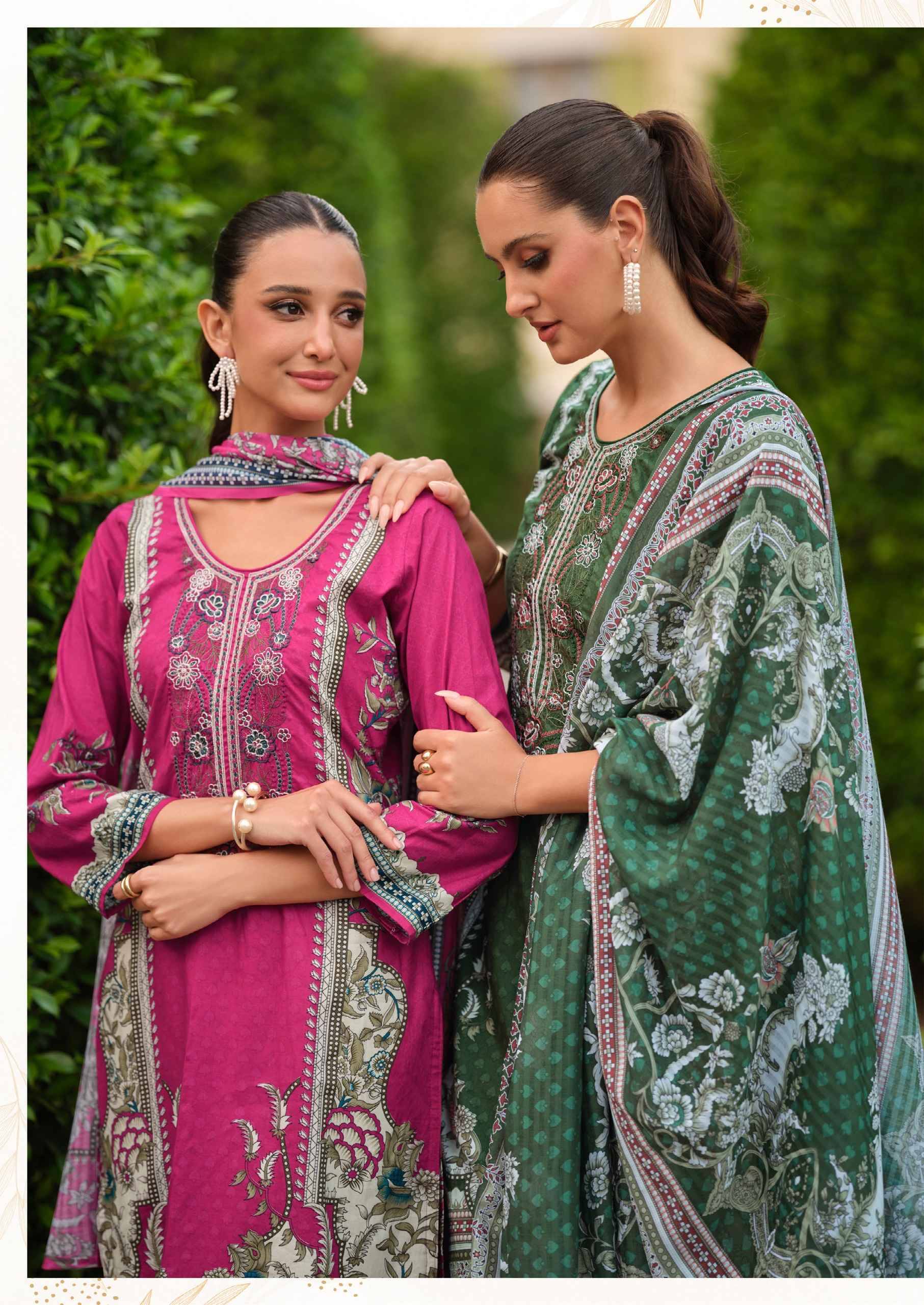 MIRAAL LUXURY LAWN - 2 By Nisanka 01 to 06 Series Wholesale Designer Festive Suits Collection Beautiful Stylish Fancy Colorful Party Wear & Occasional Wear Pure Viscose Lawn Print Dresses At Wholesale Price